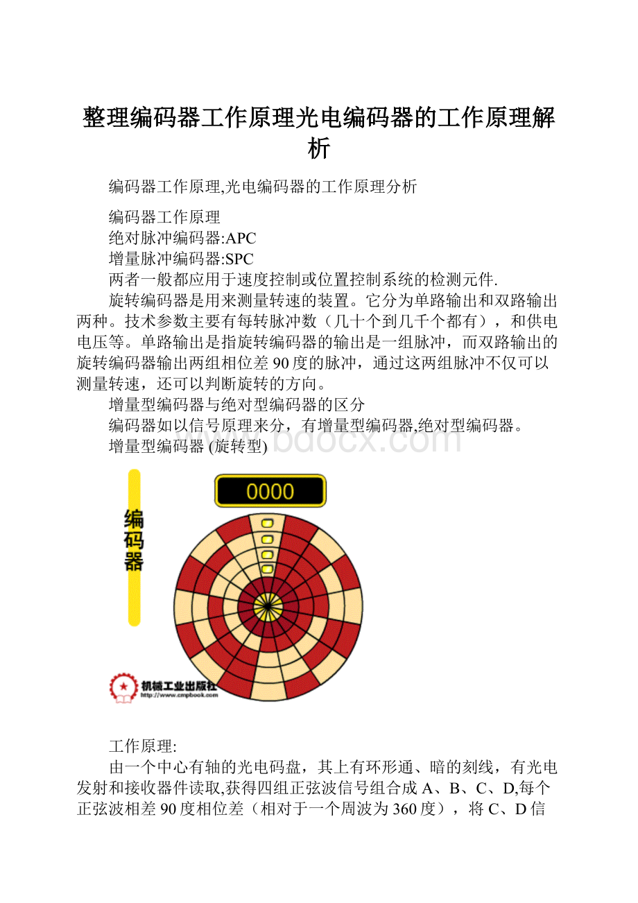 整理编码器工作原理光电编码器的工作原理解析.docx