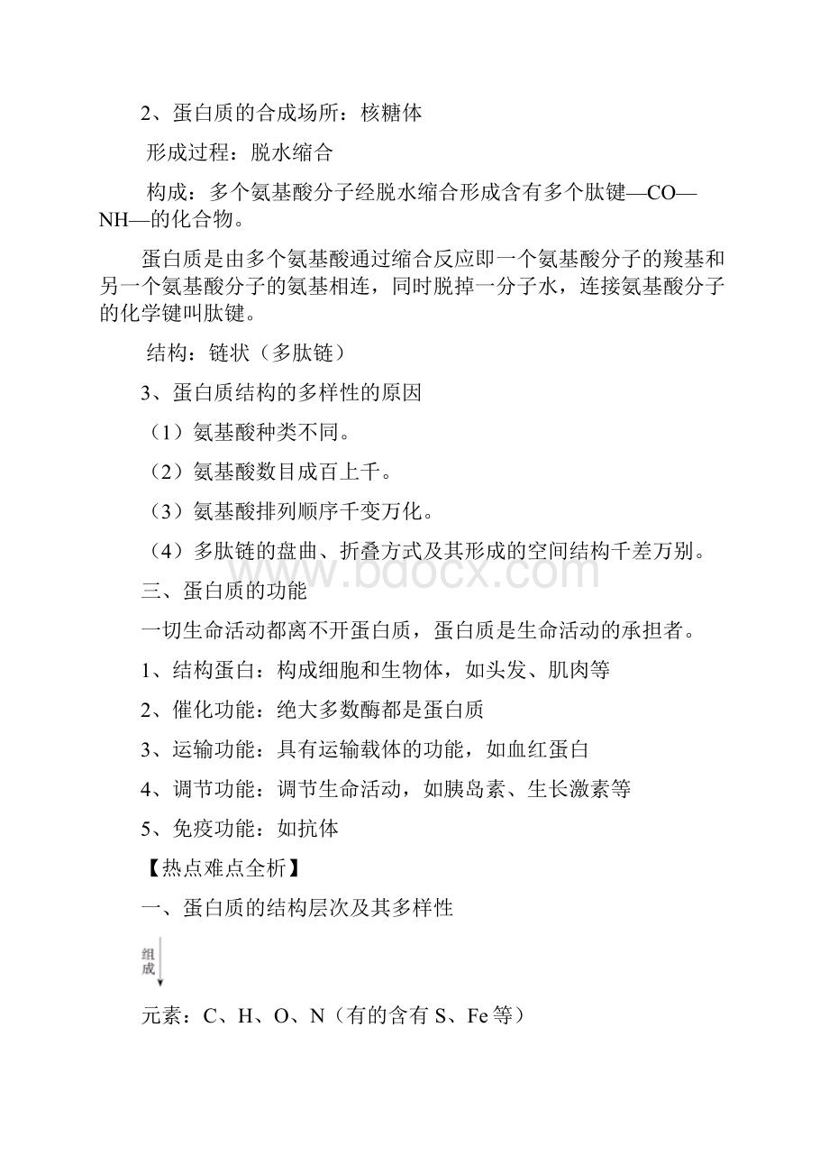 版生物一轮精品复习学案22生命活动的主要承担者蛋白质必修1.docx_第2页