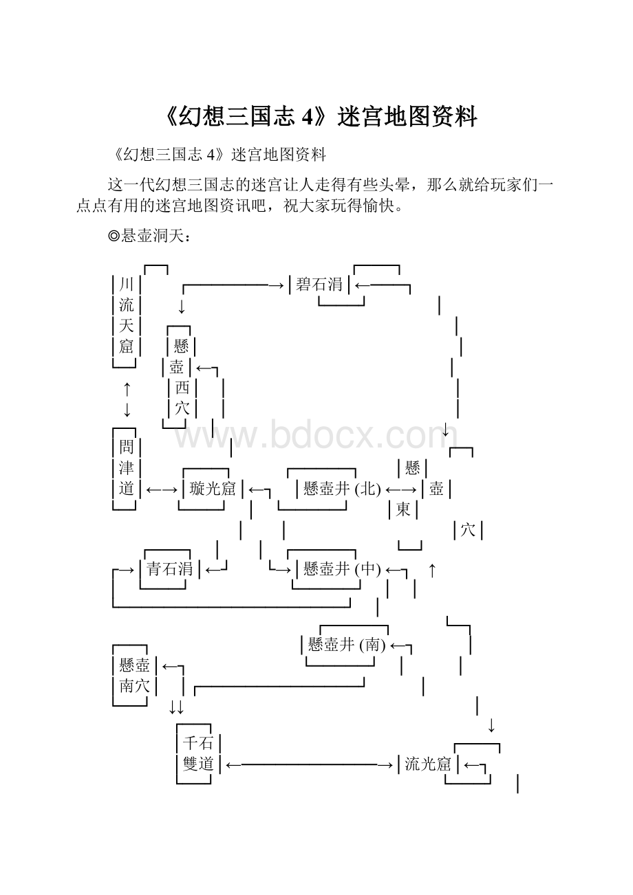 《幻想三国志4》迷宫地图资料.docx_第1页