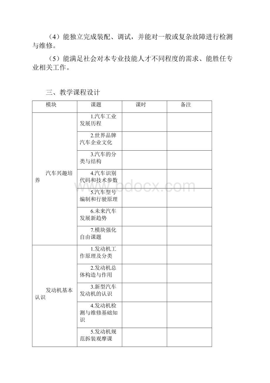 汽车专业理论实践一体化教学规划.docx_第2页