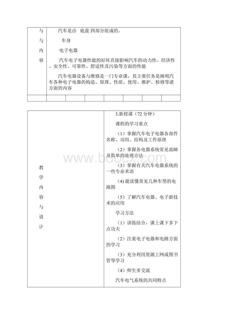 汽车电器设备 修改后的教案518.docx_第2页