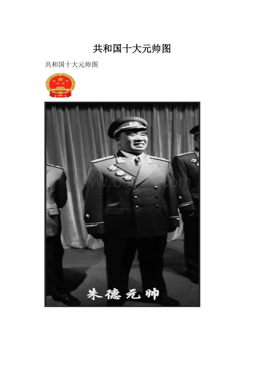 共和国十大元帅图.docx_第1页