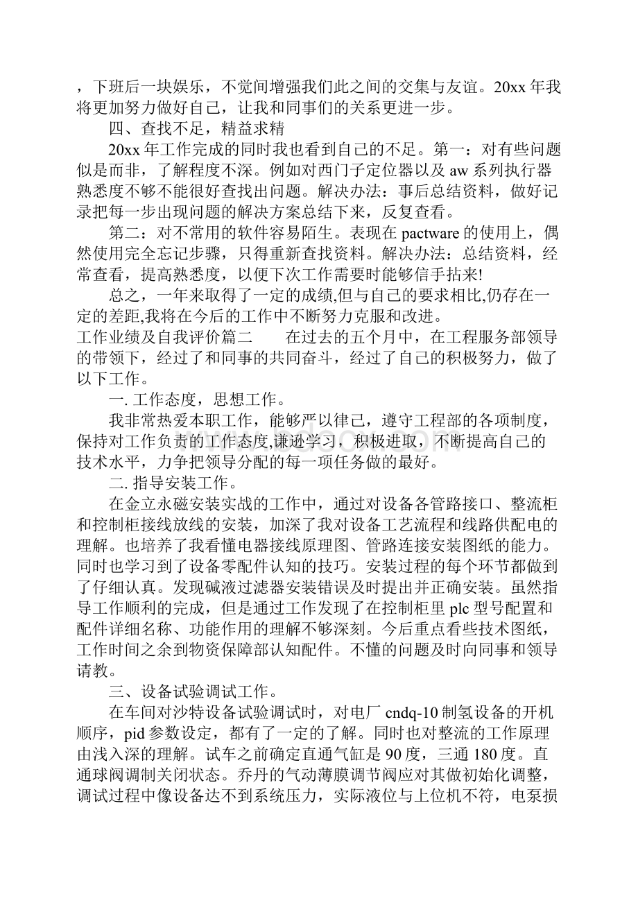 工作业绩及自我评价.docx_第2页