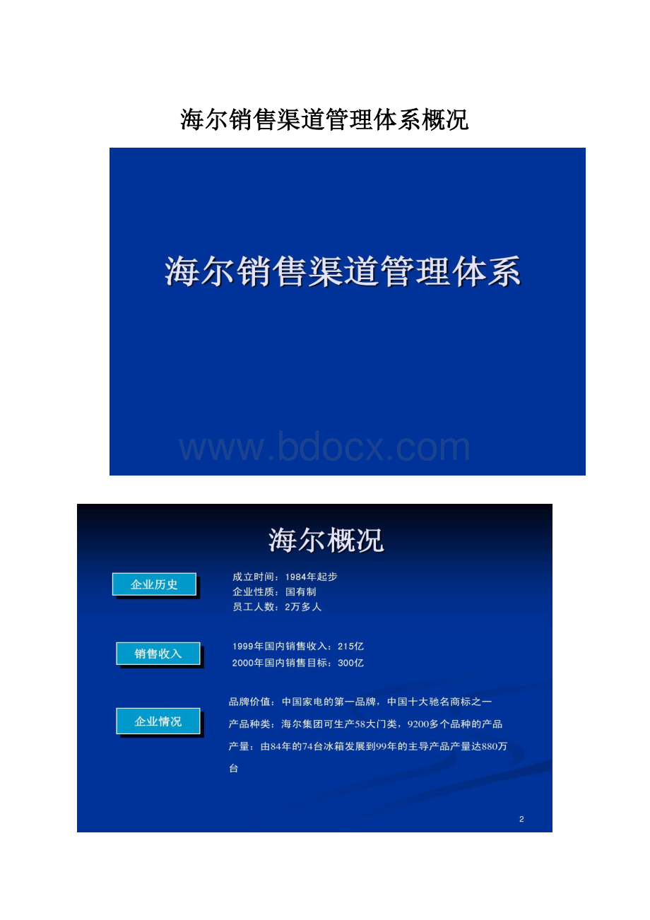 海尔销售渠道管理体系概况.docx