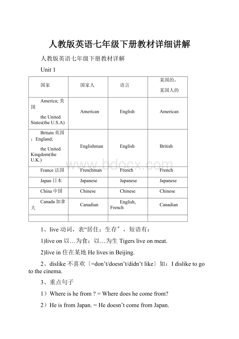 人教版英语七年级下册教材详细讲解.docx_第1页