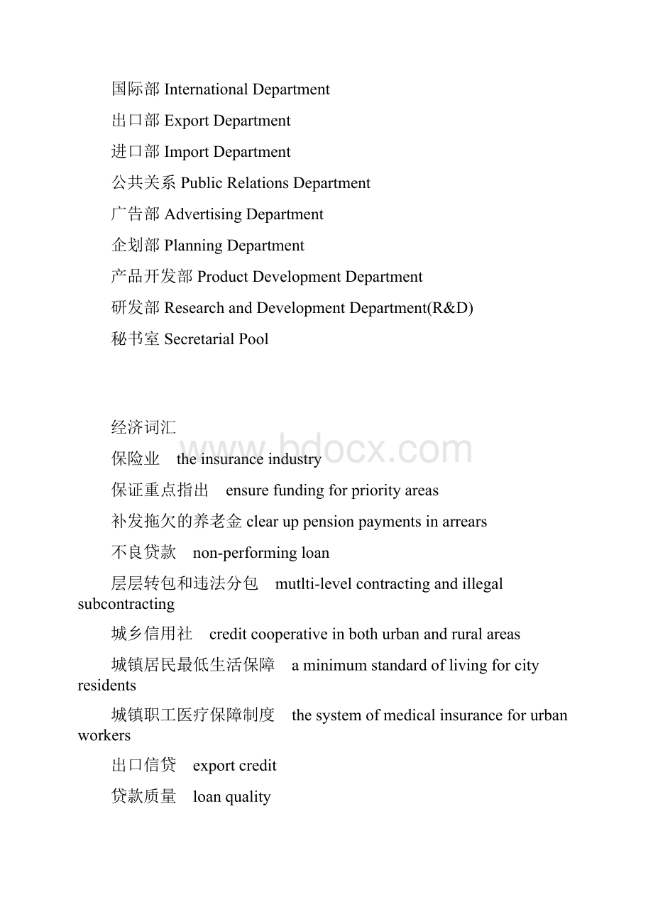 全国商务英语一级考试 商务翻译中的词汇.docx_第3页