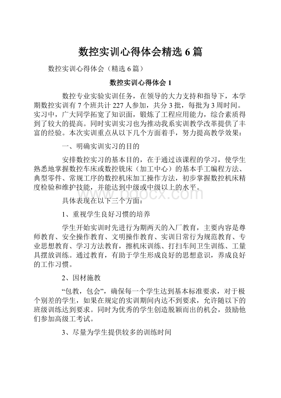 数控实训心得体会精选6篇.docx