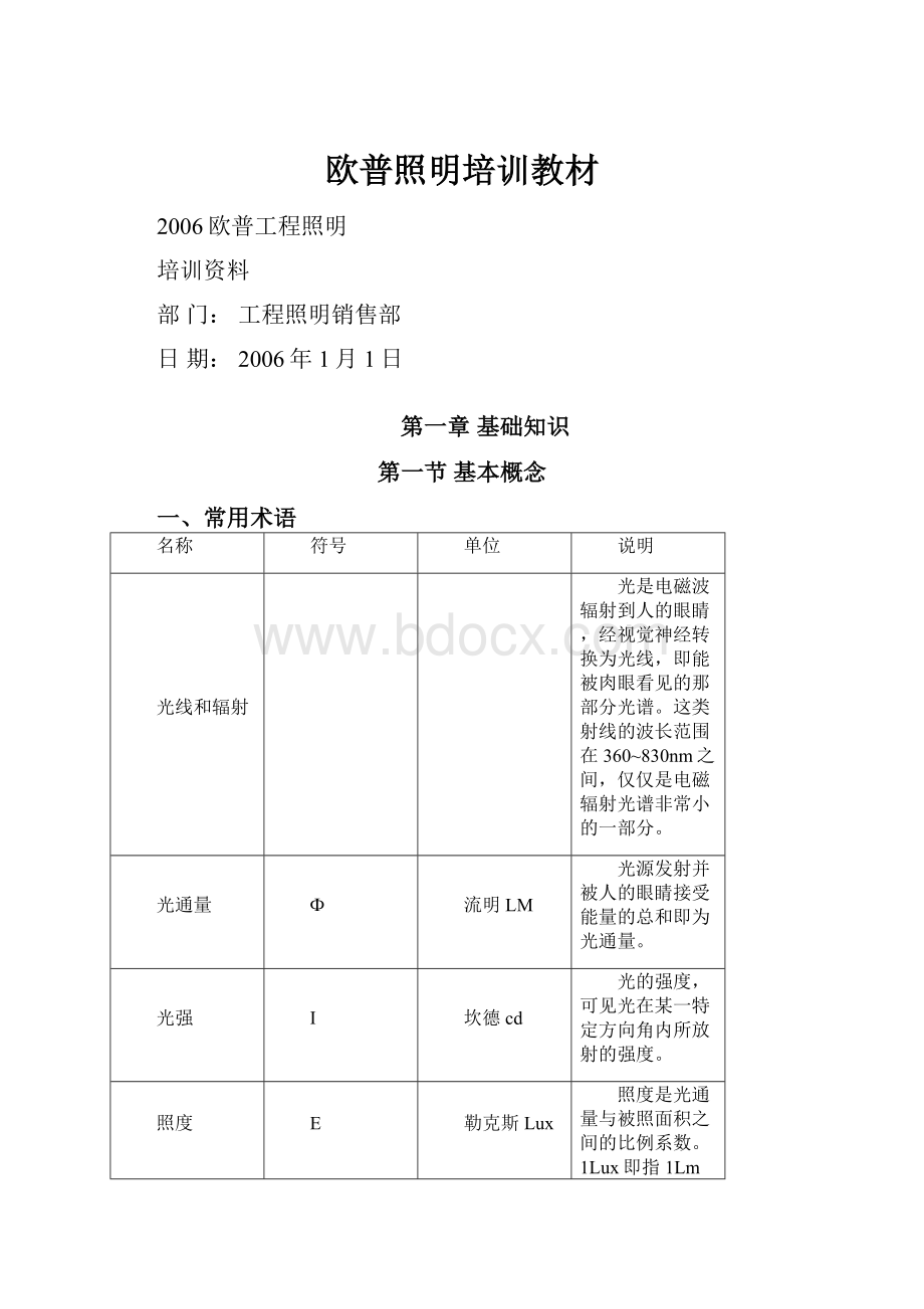 欧普照明培训教材.docx