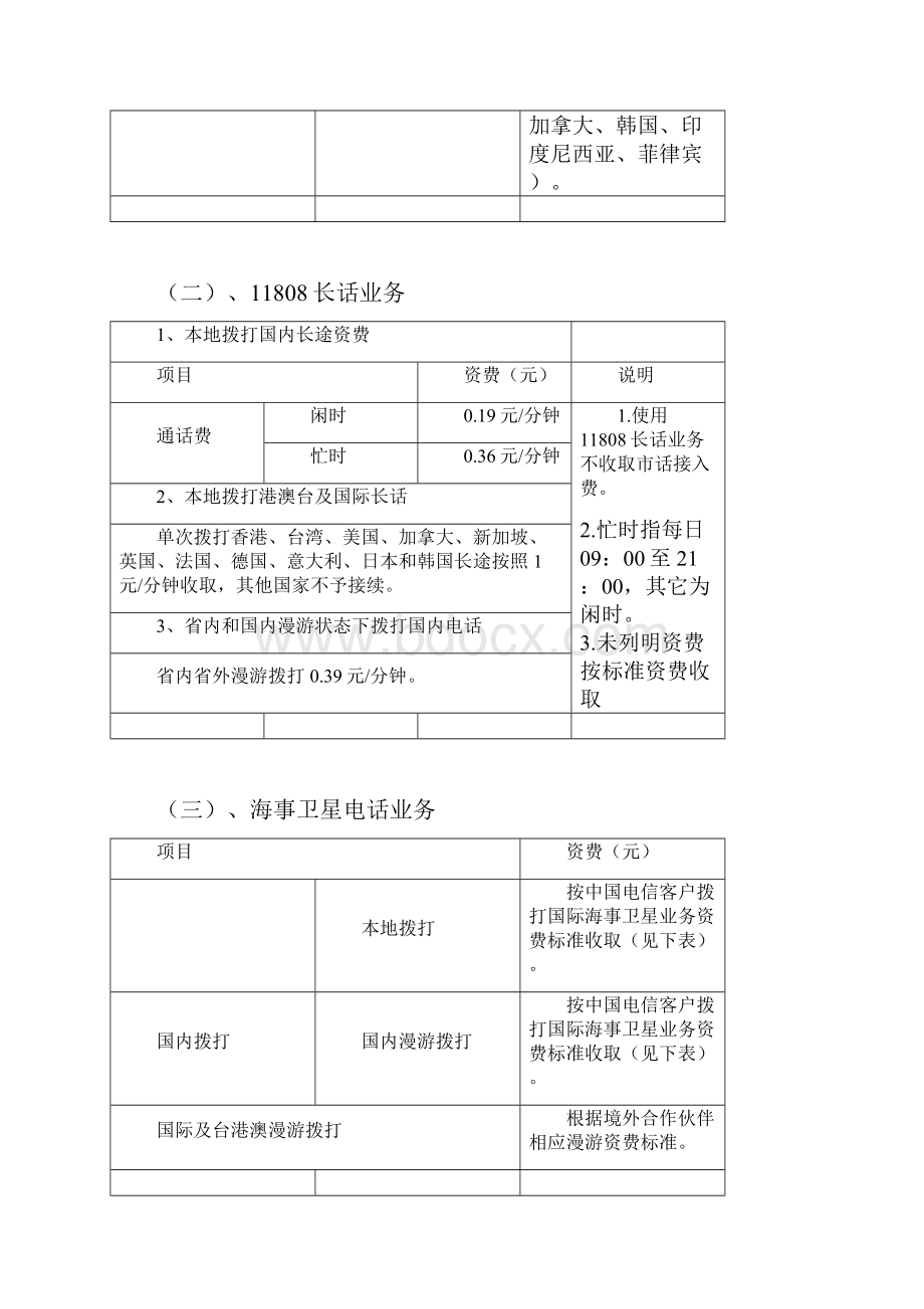 中国电信业务分类及资费.docx_第3页