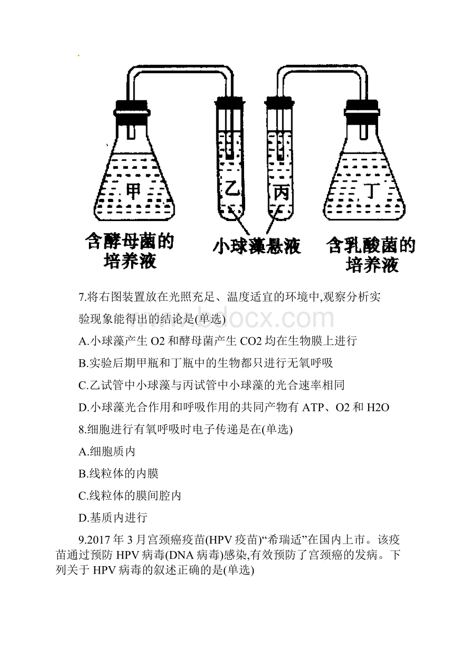 学年度第二学期高二生物学竞赛试题.docx_第3页