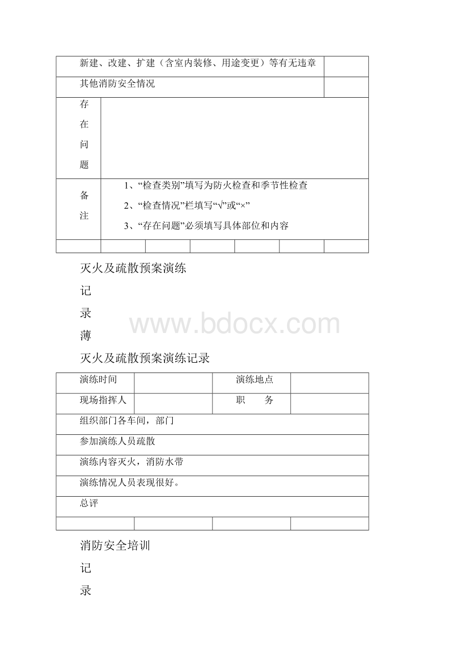 消防各种记录表完整版之欧阳总创编.docx_第2页