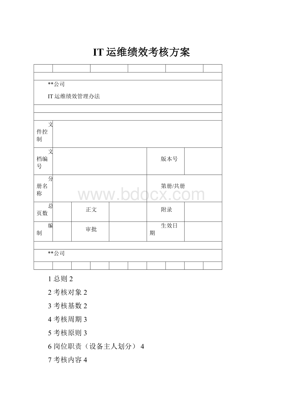 IT运维绩效考核方案.docx_第1页