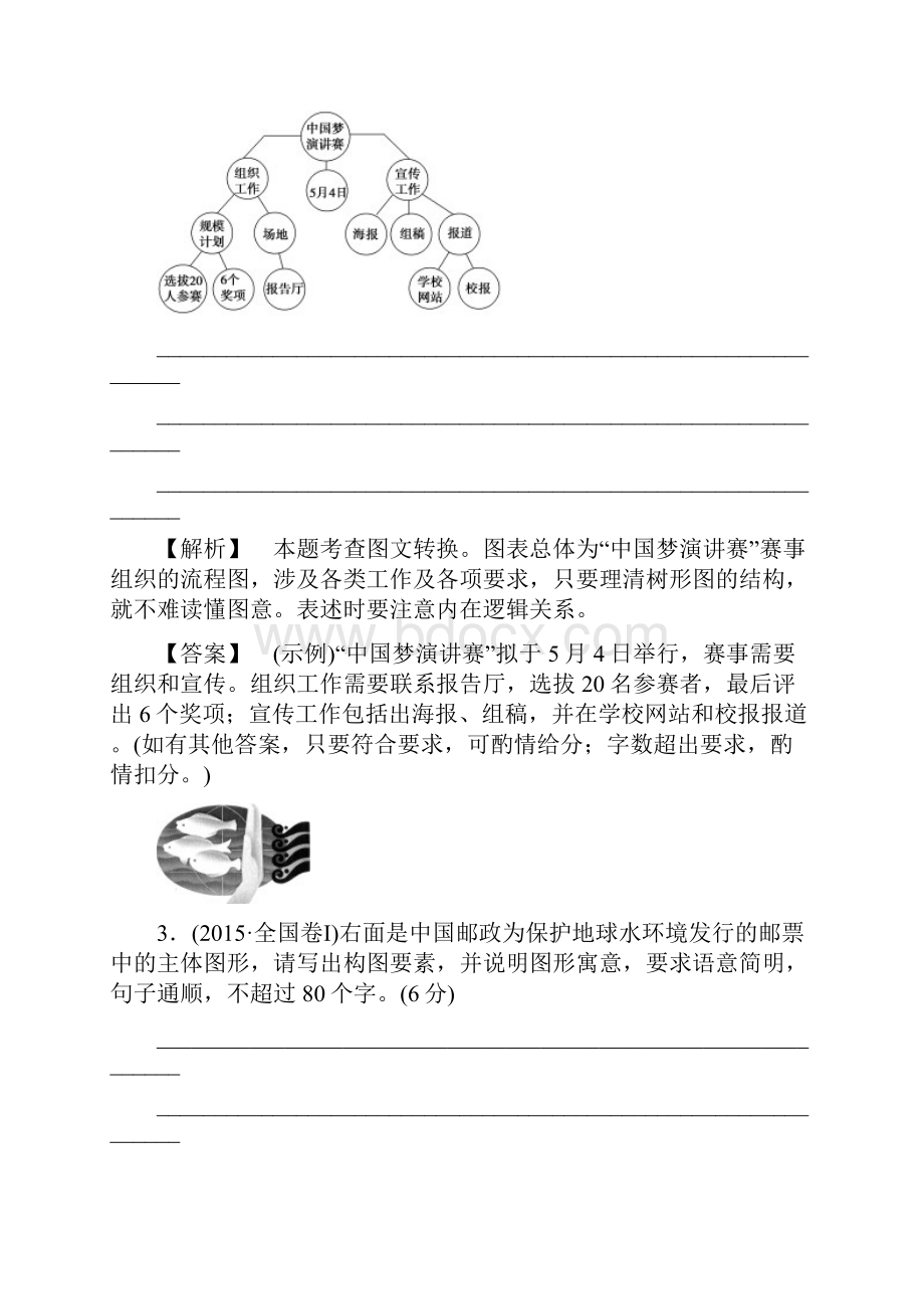 推荐K12通用版版高考语文一轮复习第三部分语文文字运用专题十三表文图文转换教师用书.docx_第3页