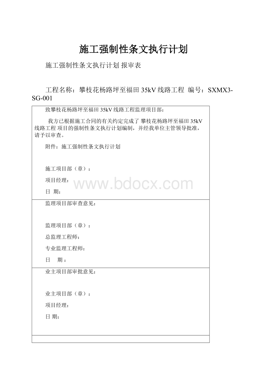 施工强制性条文执行计划.docx