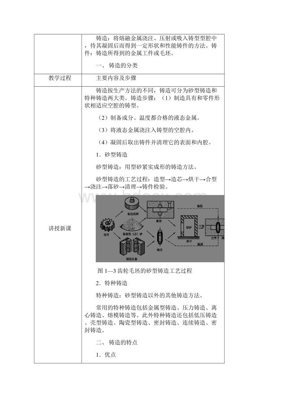 机械制造工艺基础第五版第一章铸造电子教案教案单元计划单元小结教案.docx_第3页