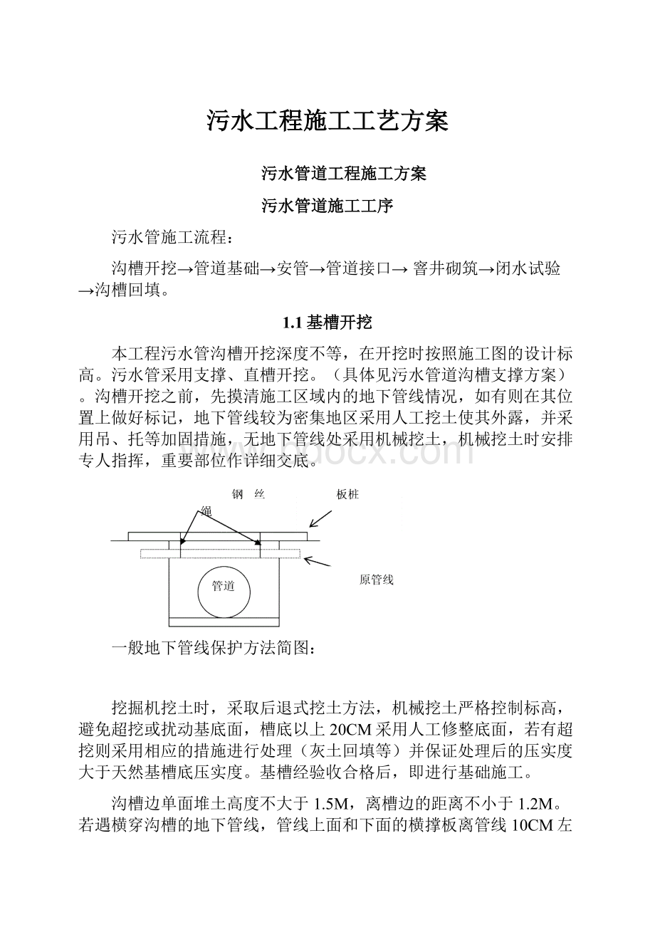 污水工程施工工艺方案.docx_第1页