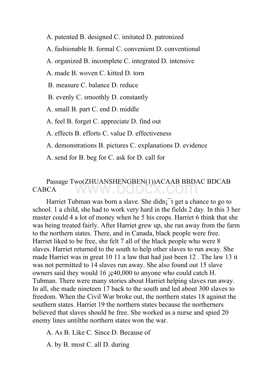 大学英语三级完形填空部分共10篇.docx_第2页