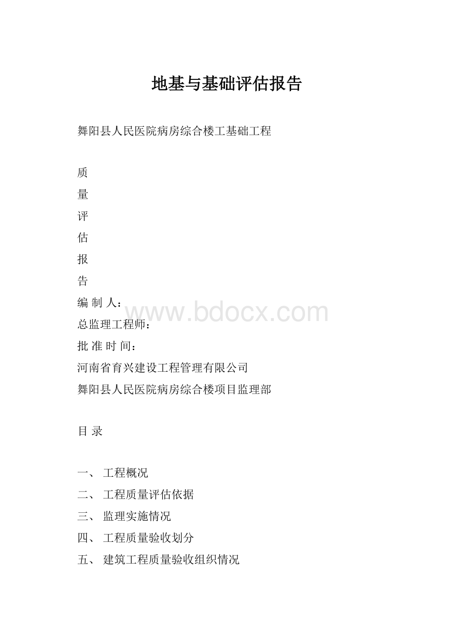 地基与基础评估报告.docx_第1页