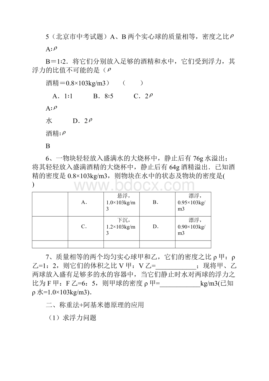 浮力专题练习超好.docx_第2页