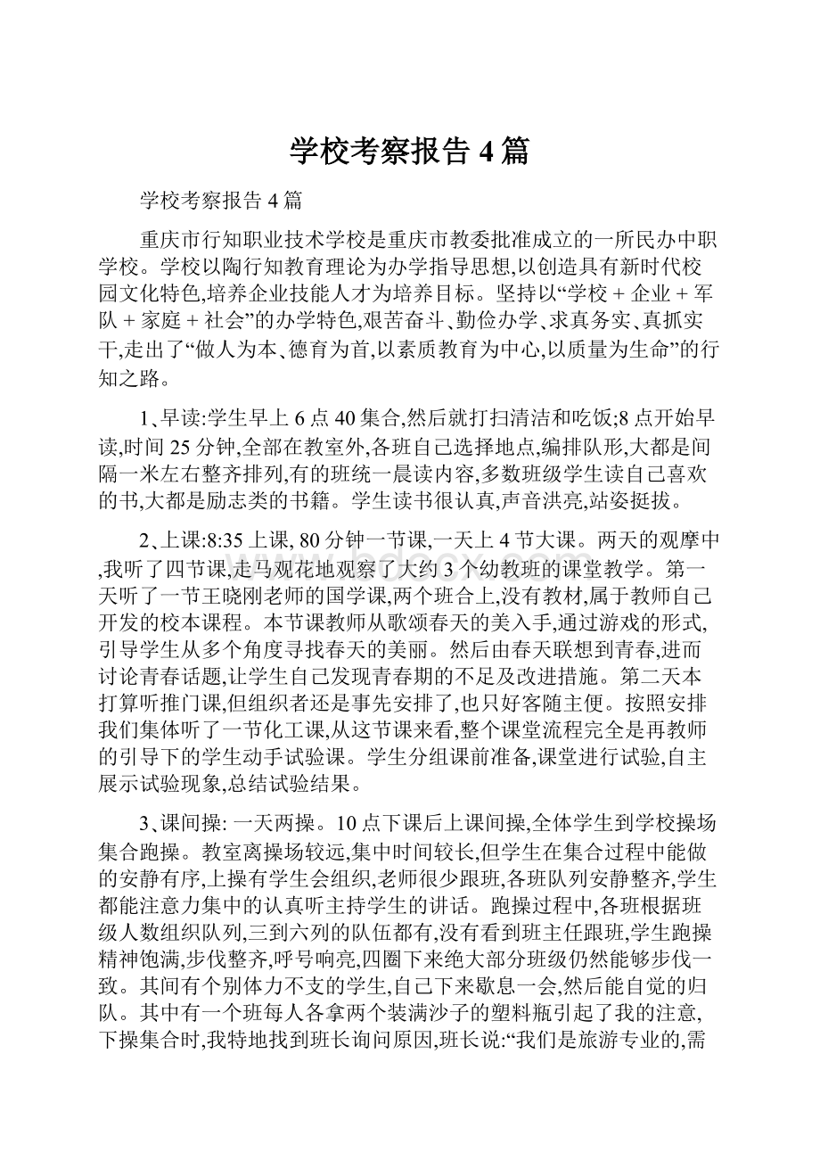 学校考察报告4篇.docx