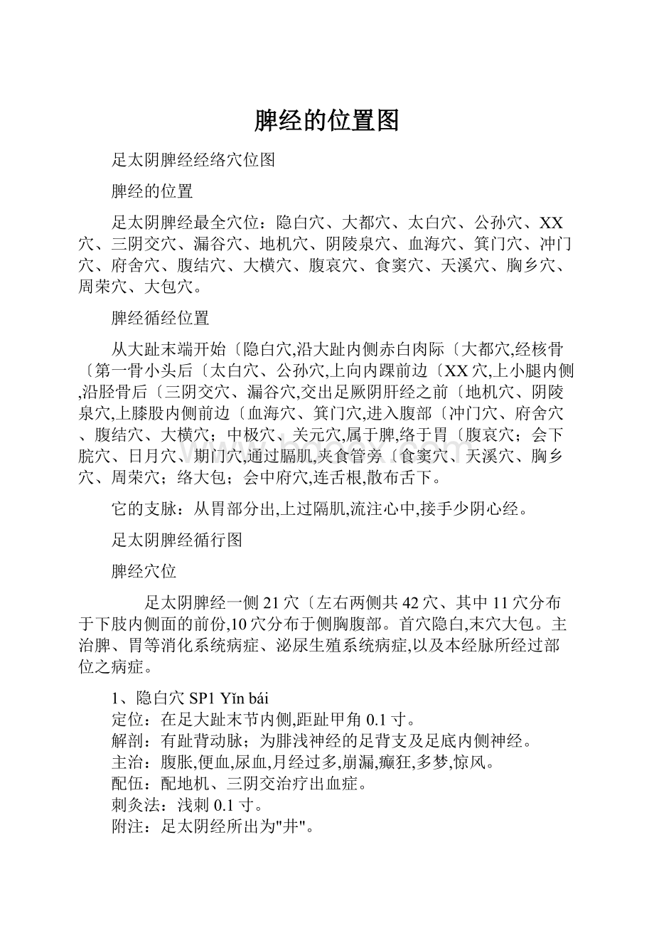 脾经的位置图.docx_第1页