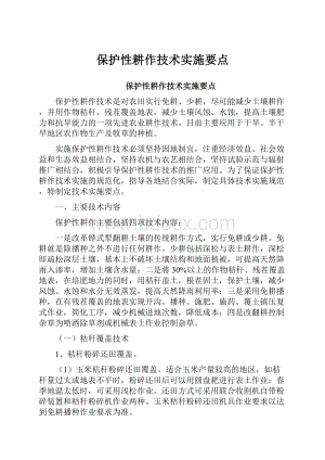 保护性耕作技术实施要点.docx