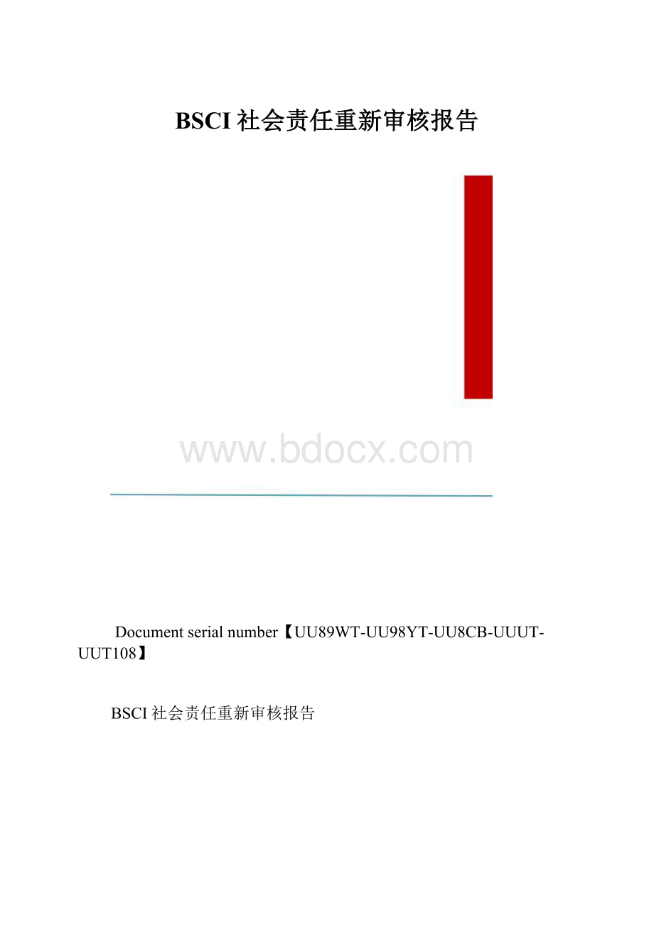 BSCI社会责任重新审核报告.docx