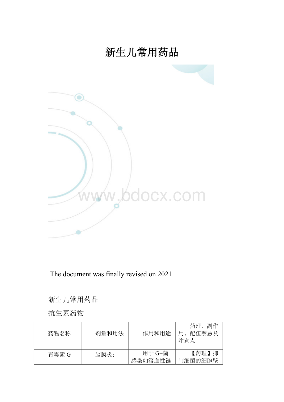 新生儿常用药品.docx_第1页