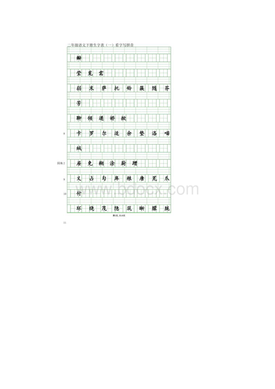 人教版二年级语文下册看字写拼音.docx_第2页