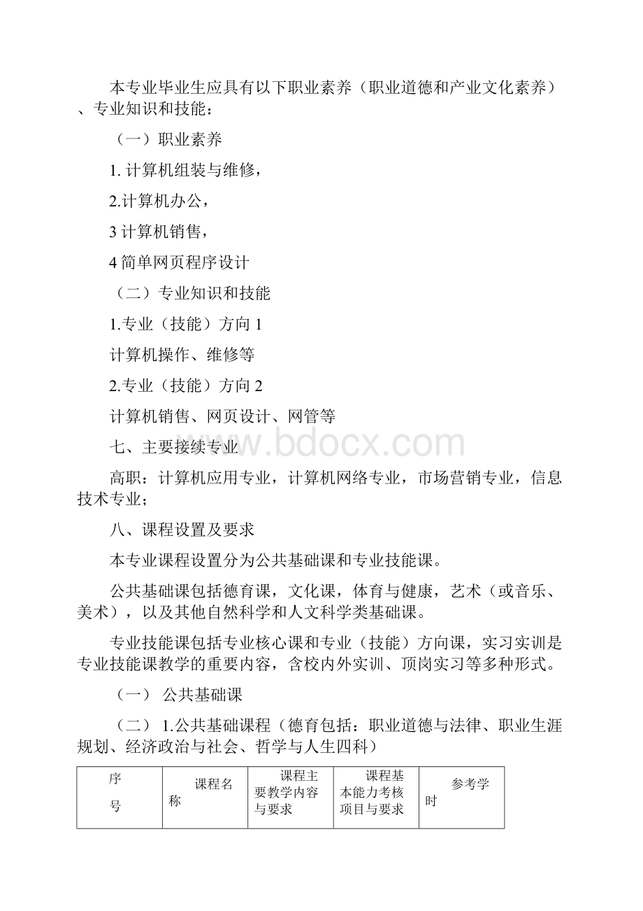 计算机专业实施性教学计划.docx_第2页