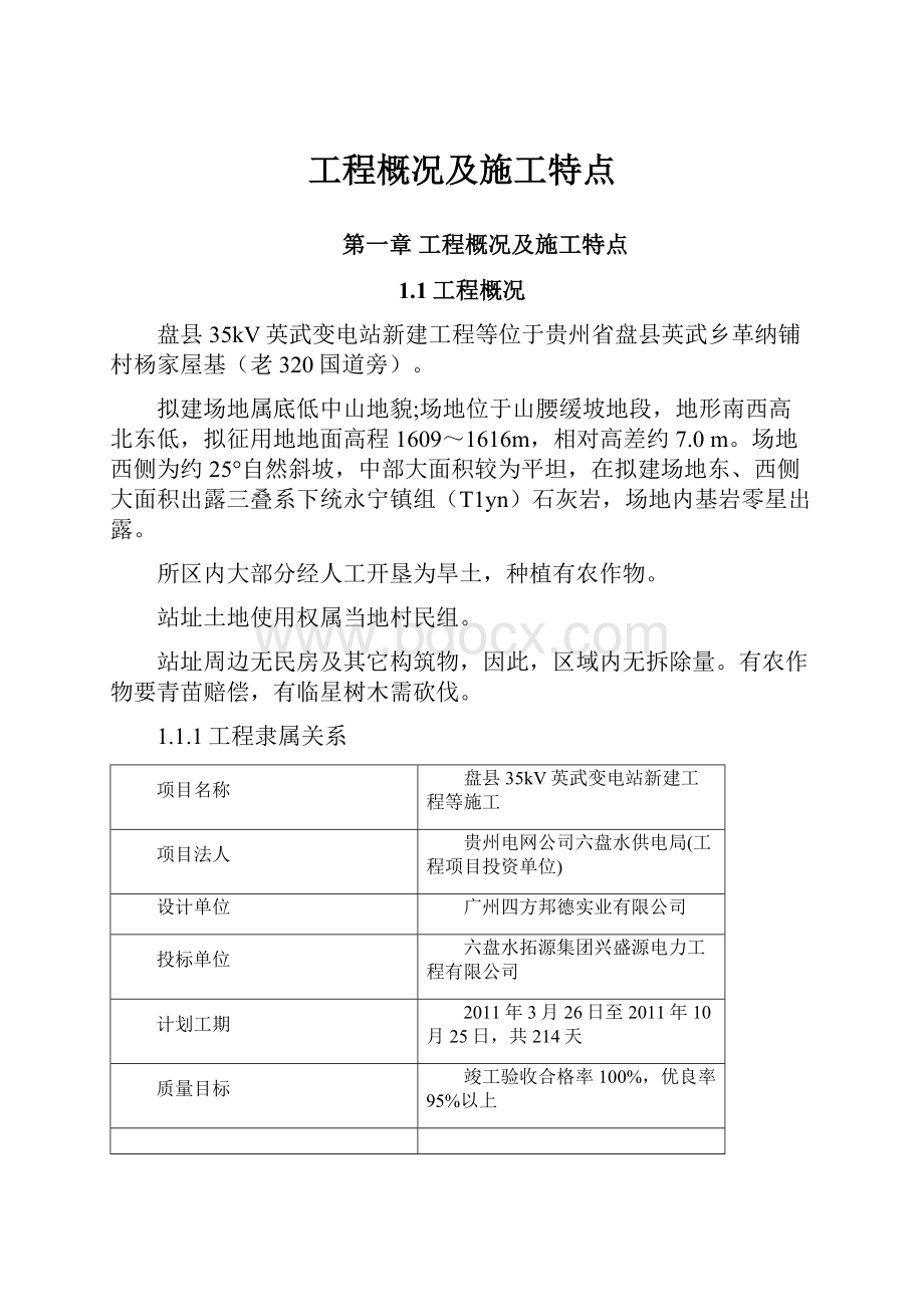 工程概况及施工特点.docx