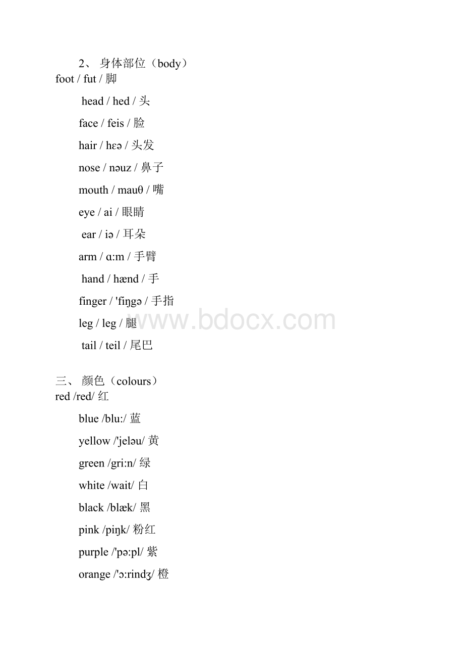 小学英语单词分类表大全a4完美打印版.docx_第2页