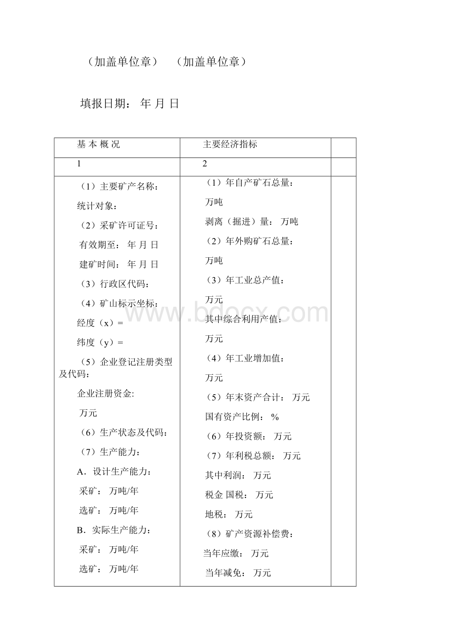 固体矿产资源统计基础表.docx_第2页