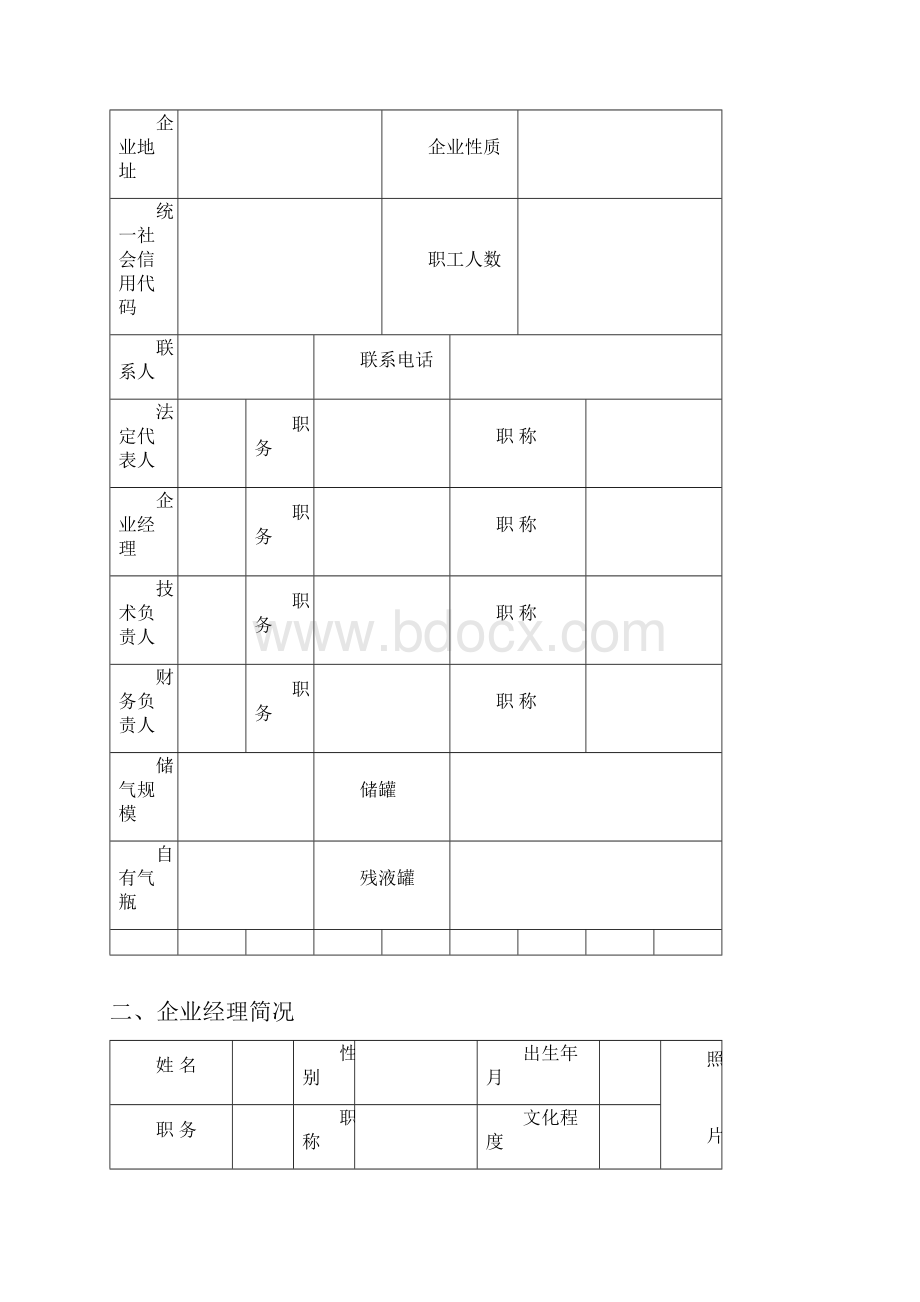 陕西省液化石油企业燃气经营许可证延续变更申请表.docx_第2页