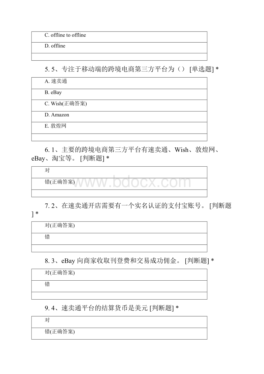 跨境电商期末复习试题及答案.docx_第2页