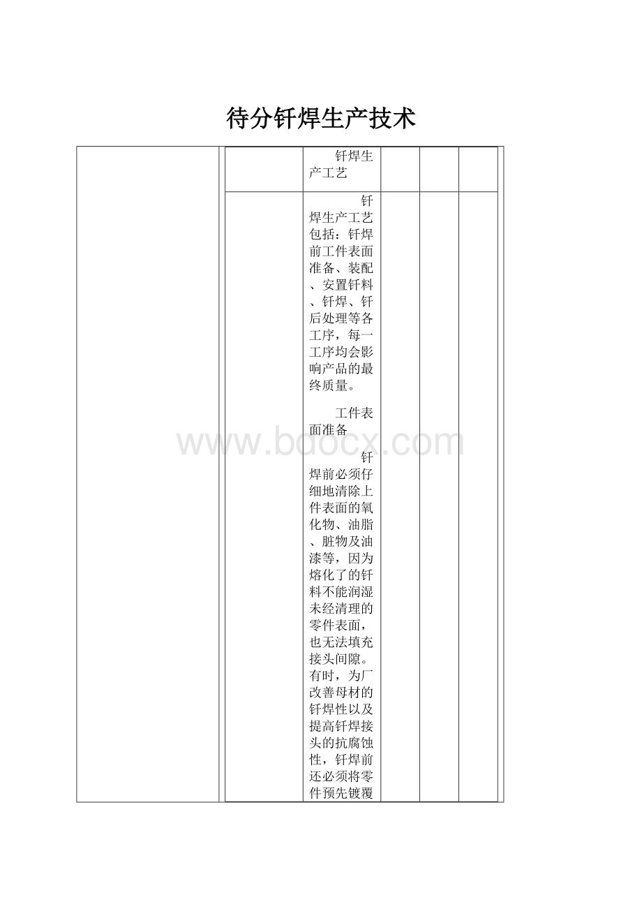 待分钎焊生产技术.docx