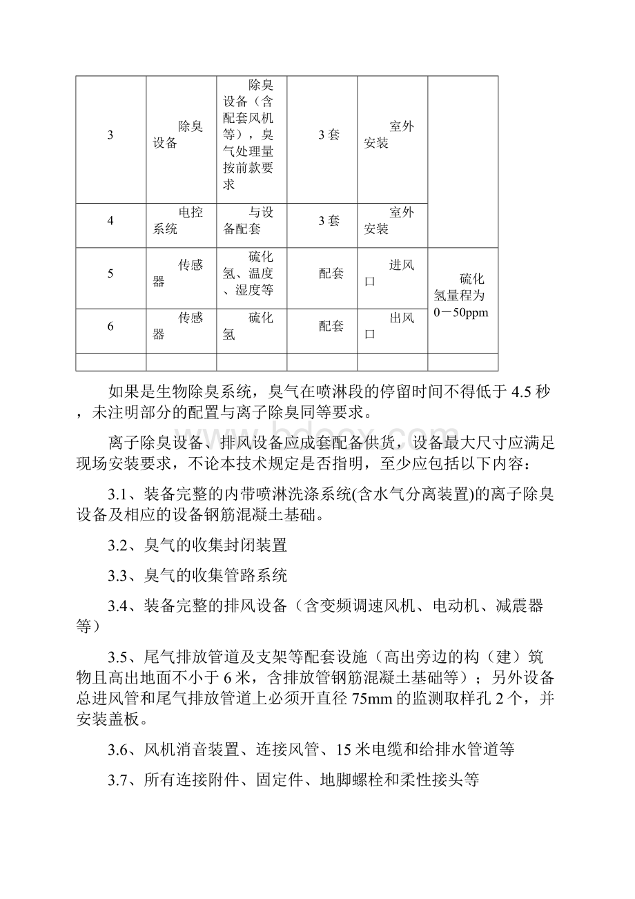 污水处理厂离子除臭设备技术要求.docx_第3页