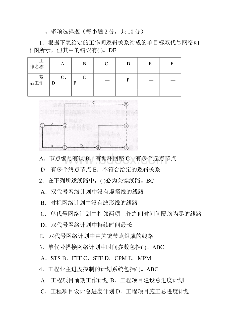 建筑工程项目管理作业答案9p.docx_第3页