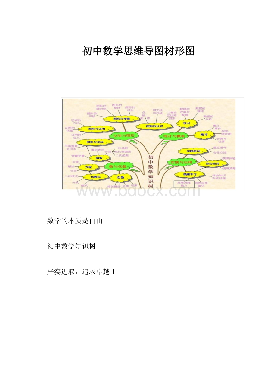 初中数学思维导图树形图.docx