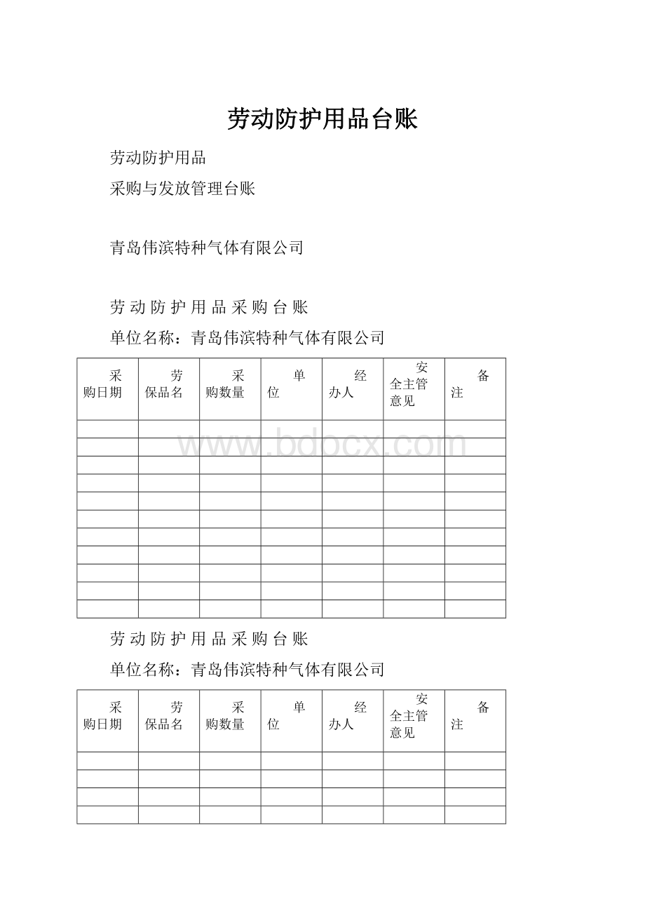 劳动防护用品台账.docx