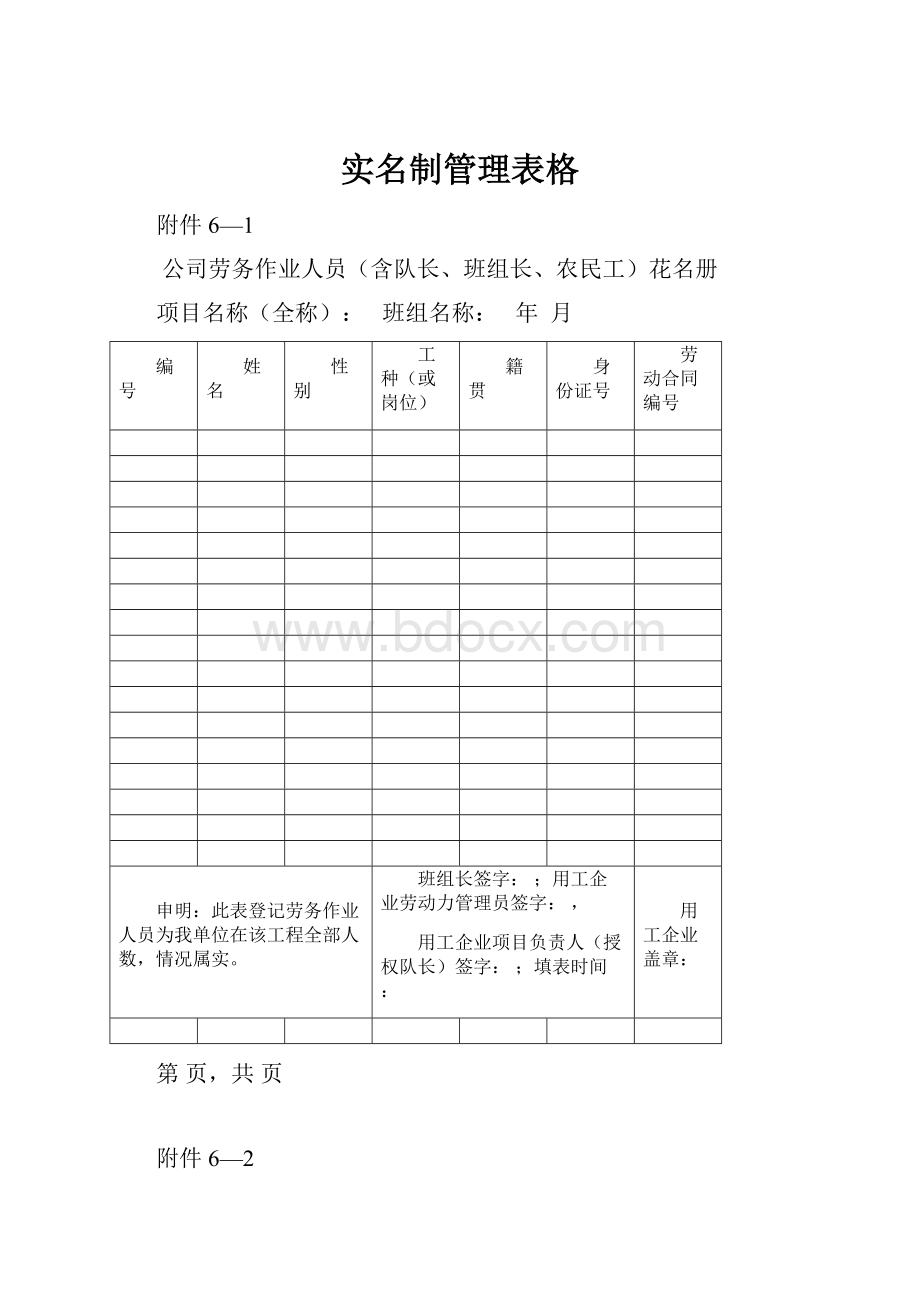 实名制管理表格.docx