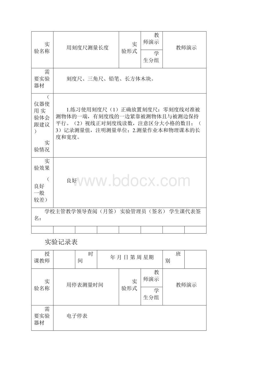 八年级物理实验记录表.docx_第2页