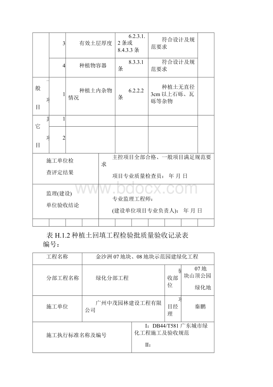 种植土回填工程检验批质量验收记录表.docx_第2页