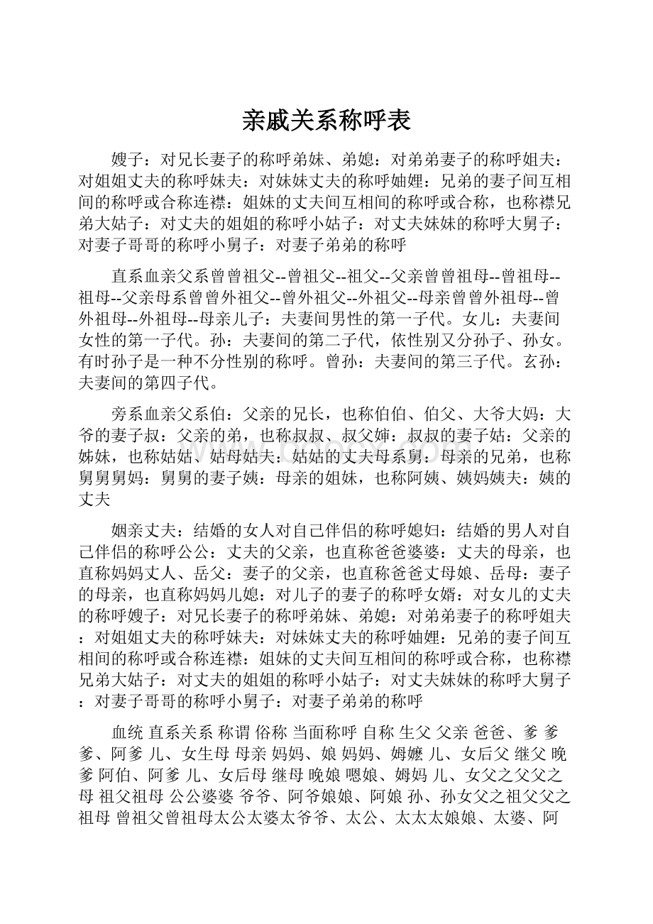 亲戚关系称呼表.docx