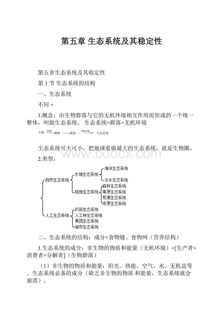 第五章生态系统及其稳定性.docx_第1页