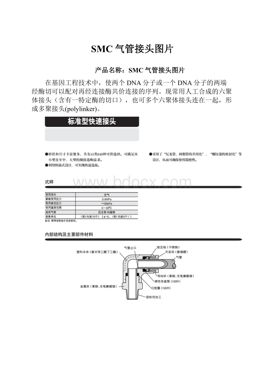 SMC气管接头图片.docx