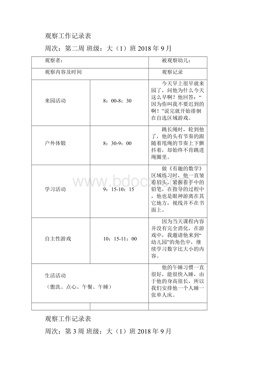 幼儿园大班观察工作记录表.docx_第2页