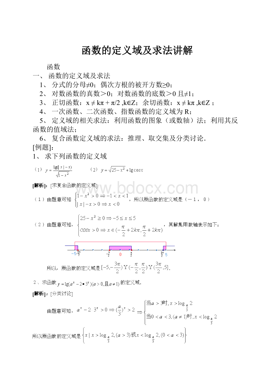 函数的定义域及求法讲解.docx_第1页