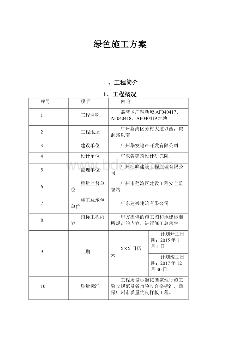 绿色施工方案.docx