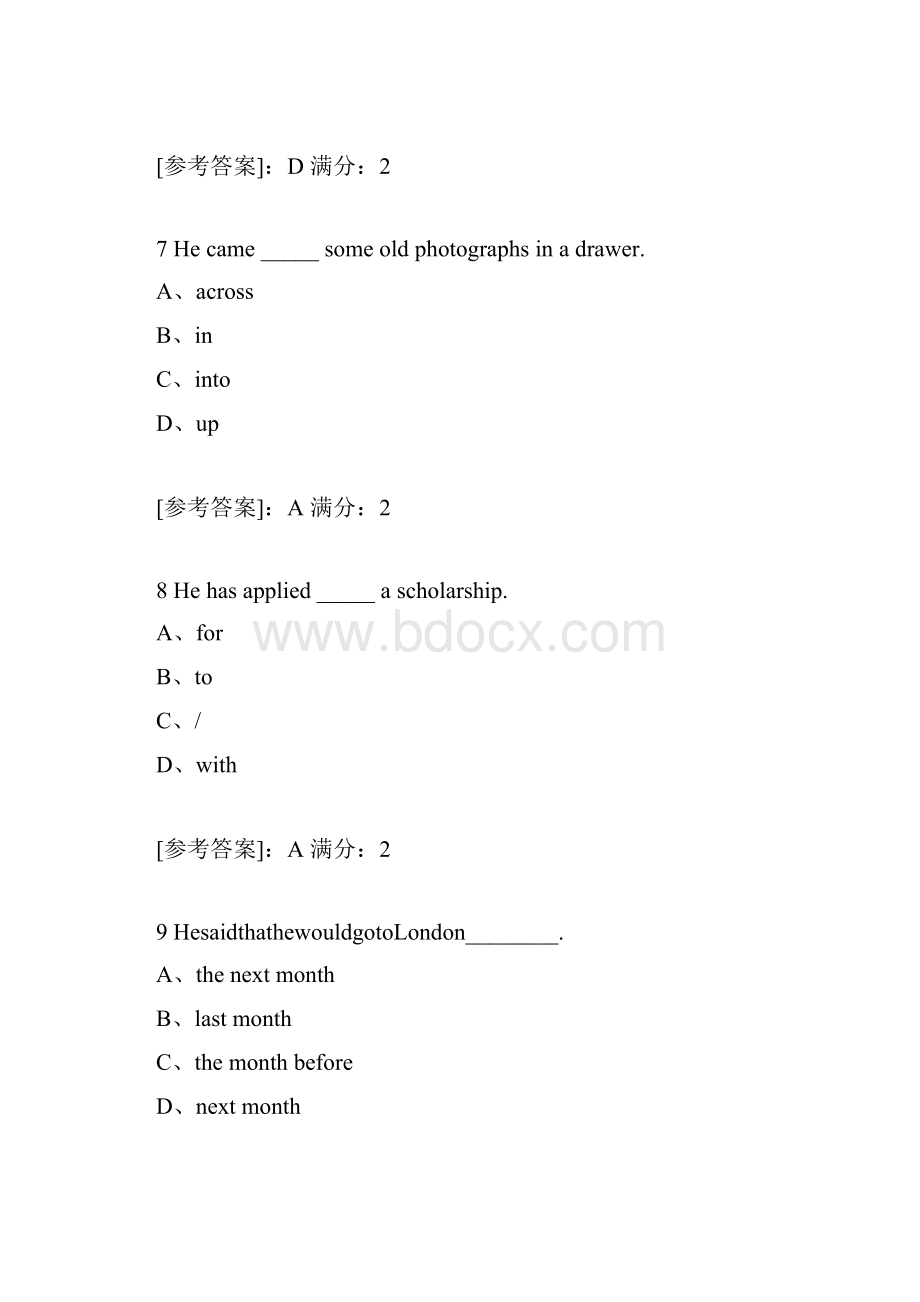 东大18秋学期《大学英语二》在线作业1答案.docx_第3页